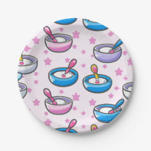  pattern cute baby feeding bowls baby shower paper plate