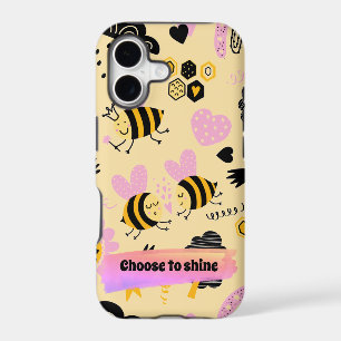 Pattern cute Bees iPhone Case