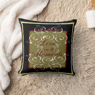 Pattern Design Customize Graphics Black Green Red Cushion