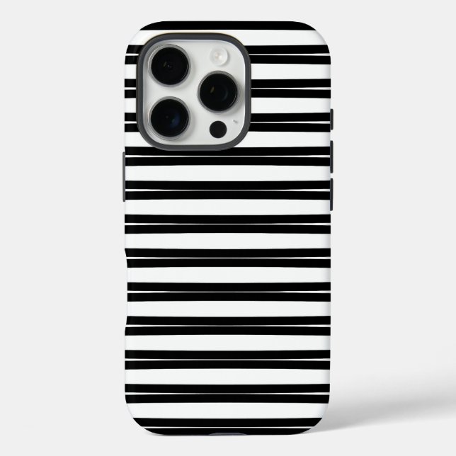 Pattern Design in Black and White Case-Mate iPhone Case (Back)