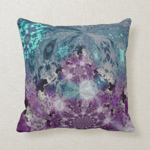 Pattern Design Ombre Tie Dye Teal Print Cushion