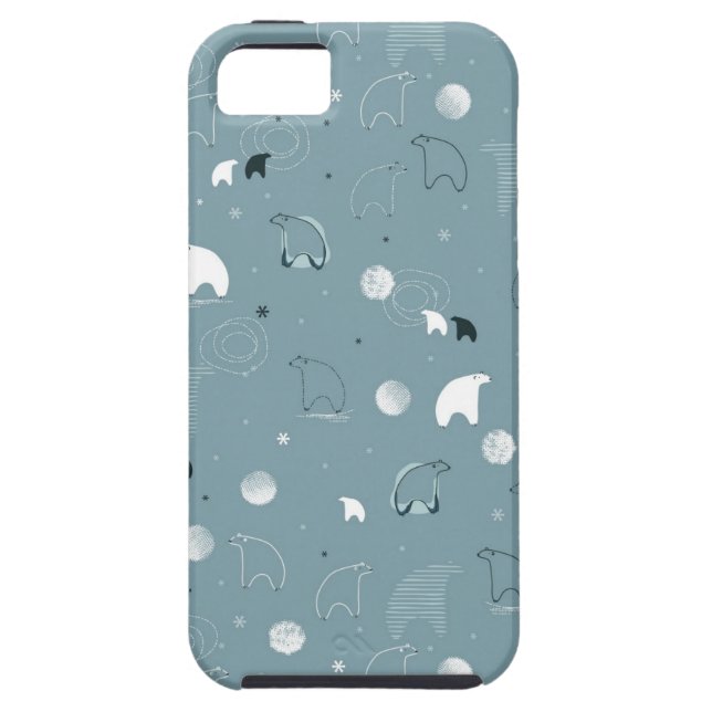pattern displaying a cute polar Case-Mate iPhone case (Back)