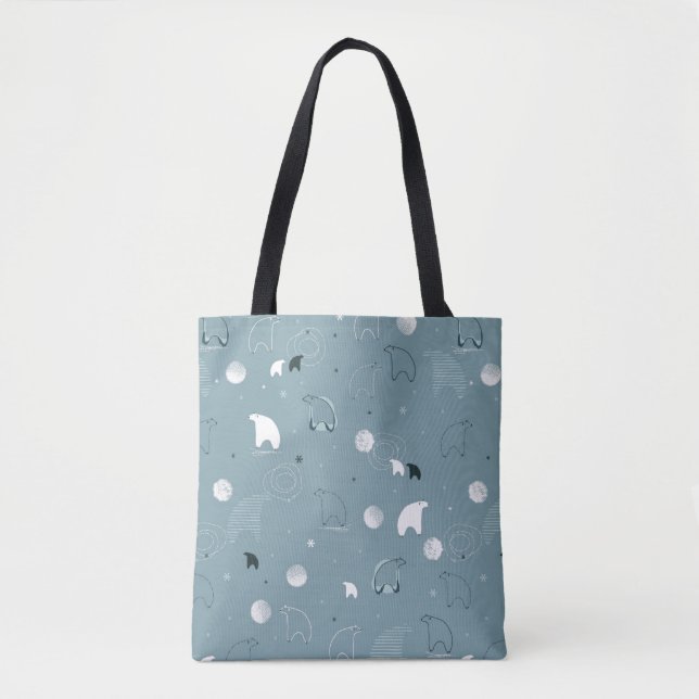 pattern displaying a cute polar tote bag (Front)