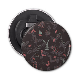 pattern displaying baby animals 1 bottle opener