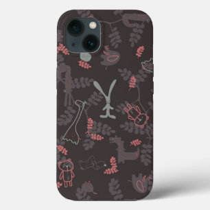 pattern displaying baby animals 1 iPhone case