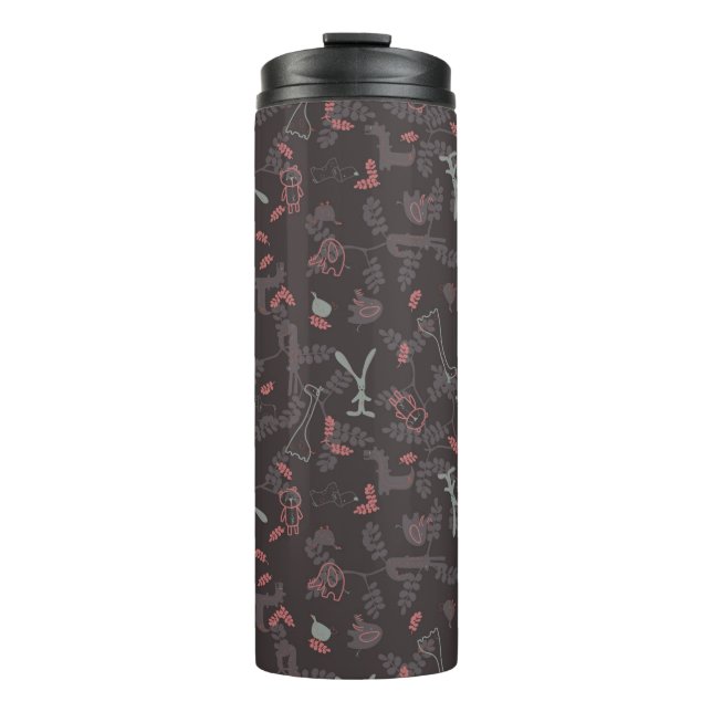 pattern displaying baby animals 1 thermal tumbler (Front)