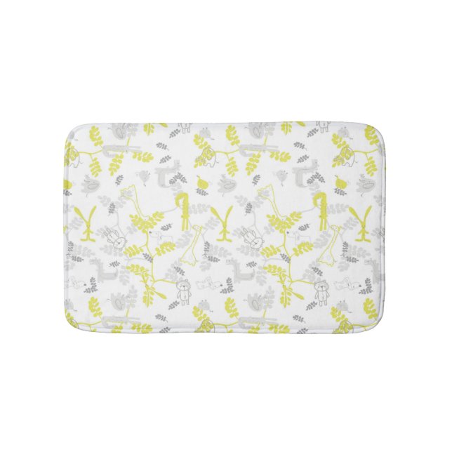 pattern displaying baby animals 2 bath mat (Front)