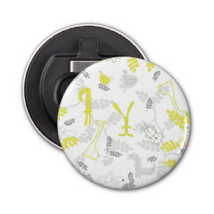 pattern displaying baby animals 2 bottle opener