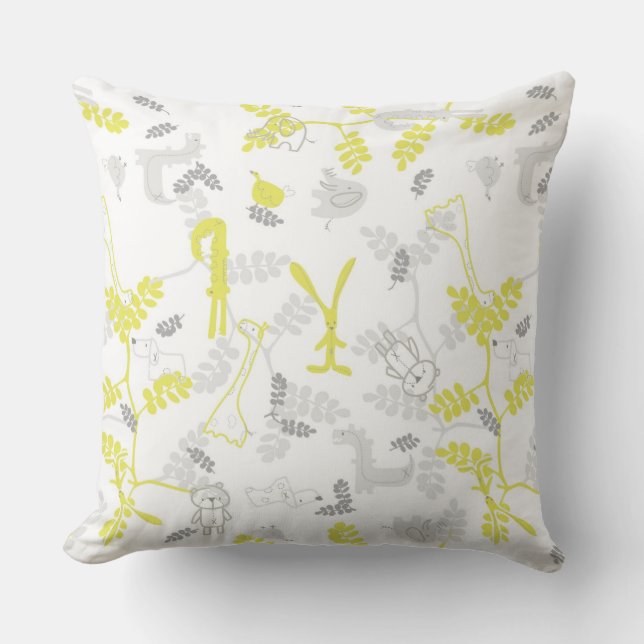 pattern displaying baby animals 2 cushion (Front)