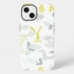 pattern displaying baby animals 2 iPhone case