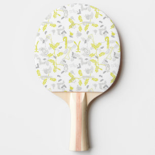 pattern displaying baby animals 2 ping pong paddle