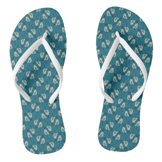 pattern displaying birds thongs (Footbed)