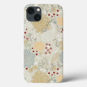 pattern displaying curly garden iPhone 13 case