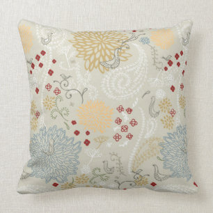 pattern displaying curly garden cushion