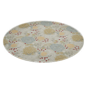 pattern displaying curly garden cutting board