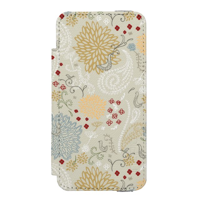 pattern displaying curly garden incipio iPhone wallet case (Folio Front)