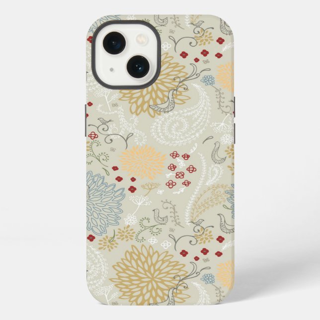 pattern displaying curly garden iPhone case (Back)