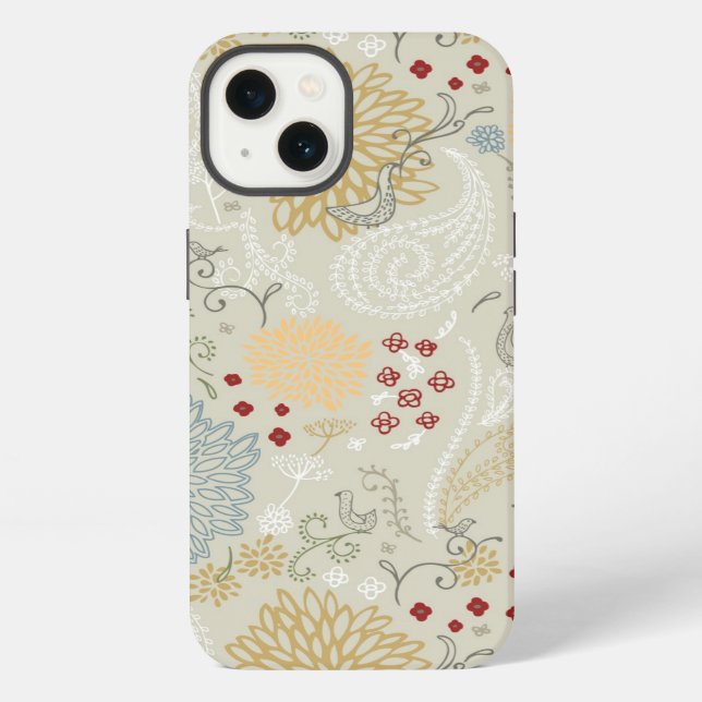 pattern displaying curly garden iPhone case (Back)
