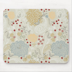 pattern displaying curly garden mouse pad