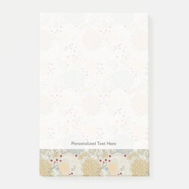 pattern displaying curly garden post-it notes (Front)