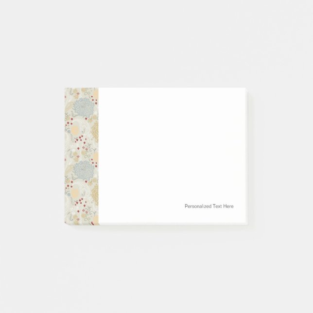 pattern displaying curly garden post-it notes (Front)