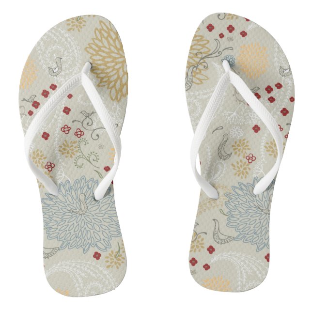 pattern displaying curly garden thongs (Footbed)
