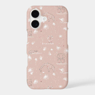 pattern displaying cute baby jungle animals
