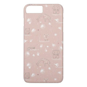 pattern displaying cute baby jungle animals iPhone 8 plus/7 plus case