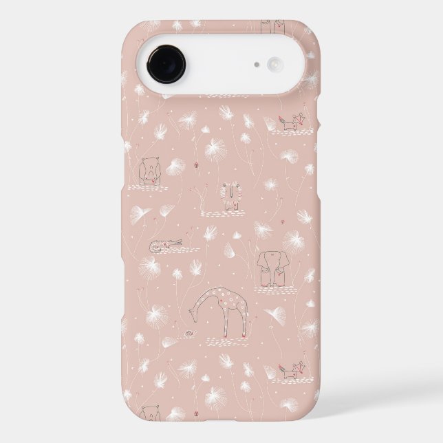 pattern displaying cute baby jungle animals Case-Mate iPhone case (Back)
