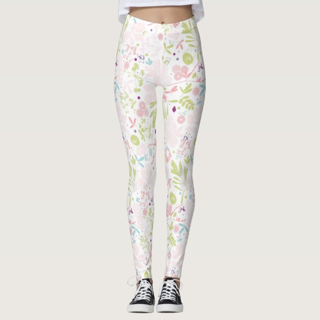 pattern displaying floral leggings (Front)
