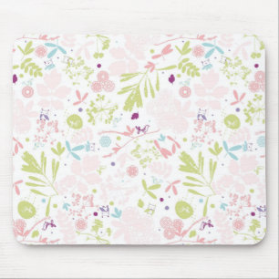 pattern displaying floral mouse pad