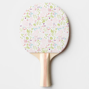 pattern displaying floral ping pong paddle