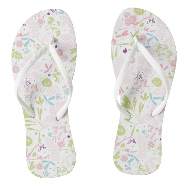 pattern displaying floral thongs (Footbed)