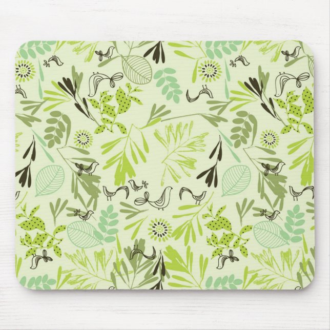 pattern displaying little baby birds mouse pad (Front)
