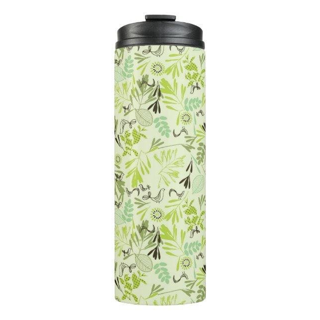pattern displaying little baby birds thermal tumbler (Front)