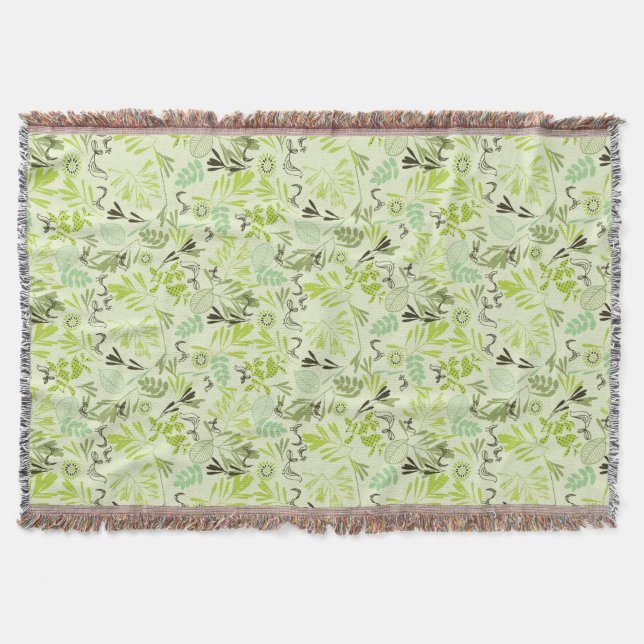 pattern displaying little baby birds throw blanket (Front)