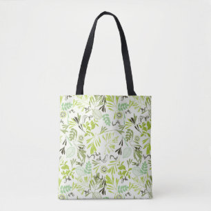 pattern displaying little baby birds tote bag