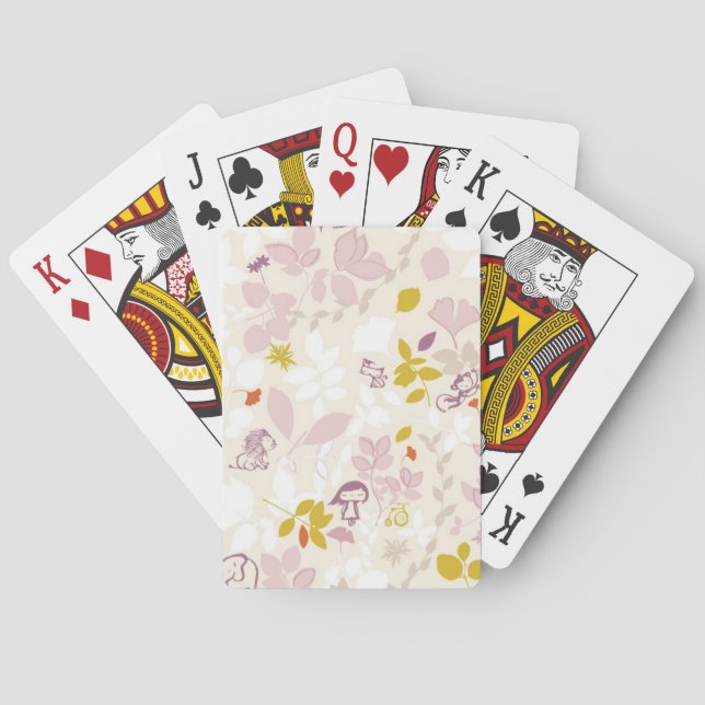 pattern displaying whimsical animals playing cards (Back)