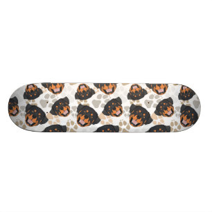 Pattern Dog Paws Rottweiler Skateboard