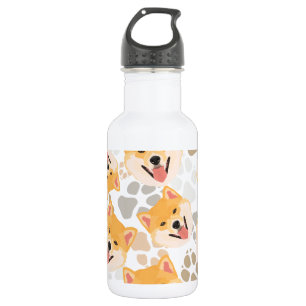 Pattern Dog Paws Shiba Inu 532 Ml Water Bottle