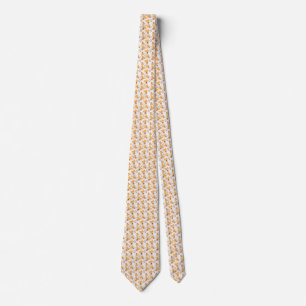 Pattern Dog Paws Shiba Inu Tie