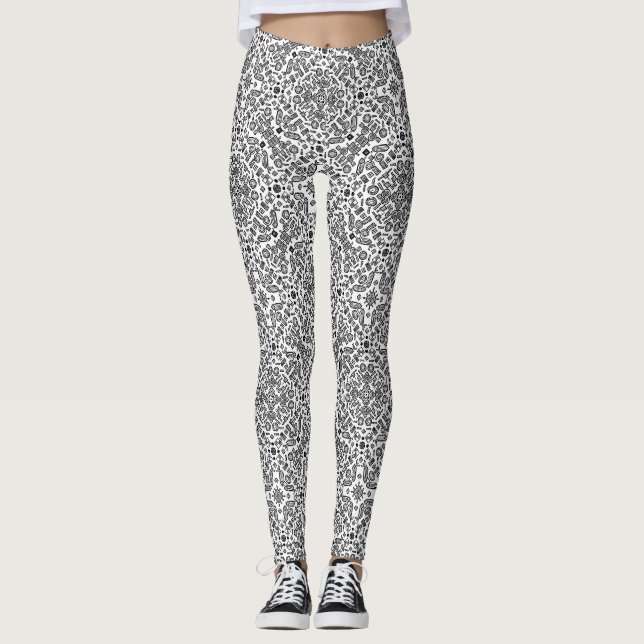 Pattern doodles leggings (Front)
