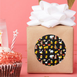 Pattern Easter Party Children Birthday Celebration Classic Round Sticker