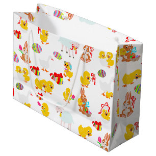 Pattern Easter Party Large Gift Bag