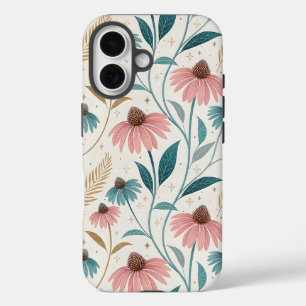 Pattern Echineceas Glitter iPhone 16 Case