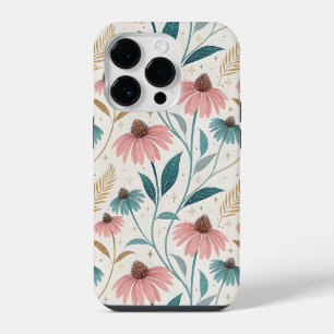 Pattern Echineceas Glitter iPhone 14 Pro Case