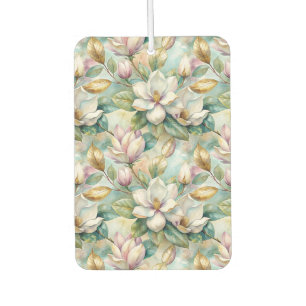 Pattern Elegant Magnolia Flowers Car Air Freshener