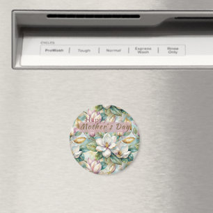 Pattern Elegant Magnolia Flowers Magnet