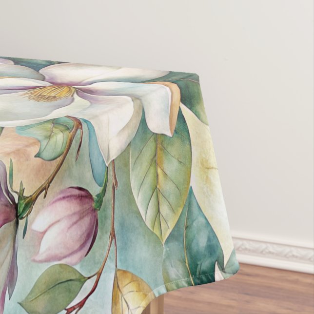 Pattern Elegant Magnolia Flowers Tablecloth (In Situ)