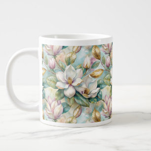 Pattern Elegant Magnolias Large Coffee Mug